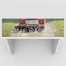 Load image into Gallery viewer, Personalized Just Married Canvas Sign - Black/White or Color