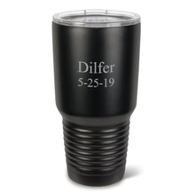 Load image into Gallery viewer, Personalized HúsavÃk 30 oz. Black Matte Double Wall Insulated Tumbler - Personalized Tumbler for Groomsmen - All