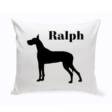 Load image into Gallery viewer, Personalized Throw Pillow - Dog Silhouette - Personalized Dog Gifts