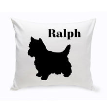 Load image into Gallery viewer, Personalized Throw Pillow - Dog Silhouette - Personalized Dog Gifts