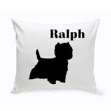 Load image into Gallery viewer, Personalized Throw Pillow - Dog Silhouette - Personalized Dog Gifts