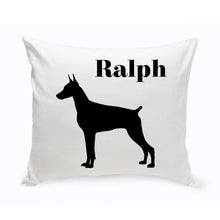 Load image into Gallery viewer, Personalized Throw Pillow - Dog Silhouette - Personalized Dog Gifts
