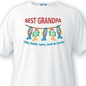 Personalized T Shirts - Grandpa T-Shirts - Best Grandpa - Father's Day