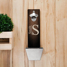 Load image into Gallery viewer, Personalized Monogrammed Wall Mounted Bottle Opener
