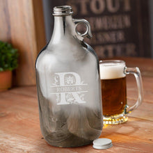 Load image into Gallery viewer, Personalized Growler - Beer Growler - Gunmetal - Groomsmen - 64 oz.