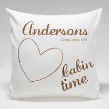 Load image into Gallery viewer, Personalized Cabin Throw Pillow