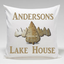 Load image into Gallery viewer, Personalized Cabin Throw Pillow