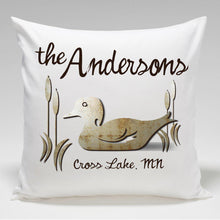 Load image into Gallery viewer, Personalized Cabin Throw Pillow
