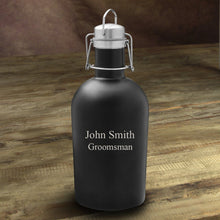 Load image into Gallery viewer, Personalized Growler - Beer - Stainless Steel - Black - 64 oz.