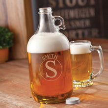 Load image into Gallery viewer, Personalized Growler - Beer Growler - Glass - Groomsmen - 64 oz.
