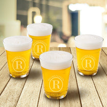 Load image into Gallery viewer, Monogrammed Beer Cup Glasses - Set of 4