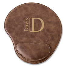 Load image into Gallery viewer, Rustic Faux Leather Personalized Mouse Pad