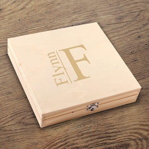 Personalized Dunbar Groomsmen Flask Gift Box Set