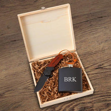 Load image into Gallery viewer, Personalized Larkhall Groomsmen Flask Gift Box Set