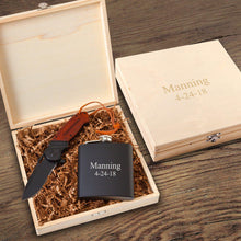 Load image into Gallery viewer, Personalized Larkhall Groomsmen Flask Gift Box Set