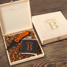 Load image into Gallery viewer, Personalized Kinross Groomsmen Flask Gift Box Set