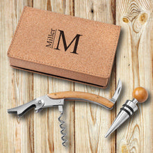 Load image into Gallery viewer, Personalized Wine Opener Set - Cork
