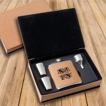 Load image into Gallery viewer, Cork Flask & Shot Glass Gift Box Set