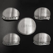 Load image into Gallery viewer, Personalized Beer Mugs - Medallion - Gunmetal - Groomsmen Gift
