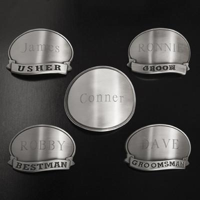 Personalized Beer Mugs - Medallion - Gunmetal - Groomsmen Gift