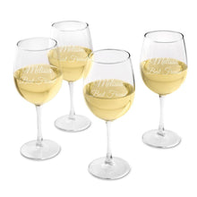 Load image into Gallery viewer, Personalized Wine Glasses - Set of 4 - White Wine - Wedding Gifts