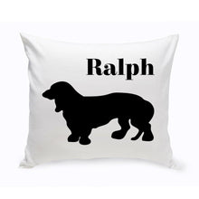 Load image into Gallery viewer, Personalized Throw Pillow - Dog Silhouette - Personalized Dog Gifts