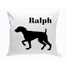 Load image into Gallery viewer, Personalized Throw Pillow - Dog Silhouette - Personalized Dog Gifts