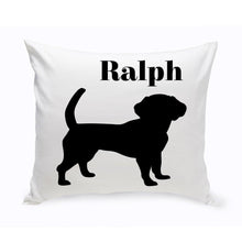 Load image into Gallery viewer, Personalized Throw Pillow - Dog Silhouette - Personalized Dog Gifts