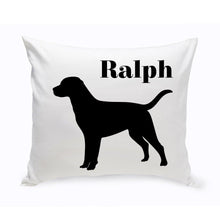 Load image into Gallery viewer, Personalized Throw Pillow - Dog Silhouette - Personalized Dog Gifts