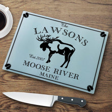 Load image into Gallery viewer, Personalized Cutting Boards - Glass - Cabin Decor - Cabin Series