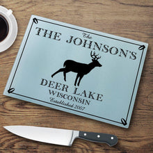 Load image into Gallery viewer, Personalized Cutting Boards - Glass - Cabin Decor - Cabin Series