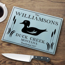 Load image into Gallery viewer, Personalized Cutting Boards - Glass - Cabin Decor - Cabin Series