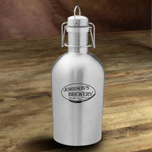 Load image into Gallery viewer, Personalized Stainless Steel Beer Growler