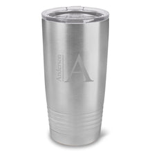 Load image into Gallery viewer, Personalized HúsavÃk 20 oz. Stainless Silver Double Wall Insulated Tumbler - All