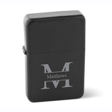 Load image into Gallery viewer, Personalized Lighters - Wind Proof - Matte Black - Groomsmen Gifts
