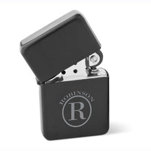 Load image into Gallery viewer, Personalized Lighters - Wind Proof - Matte Black - Groomsmen Gifts