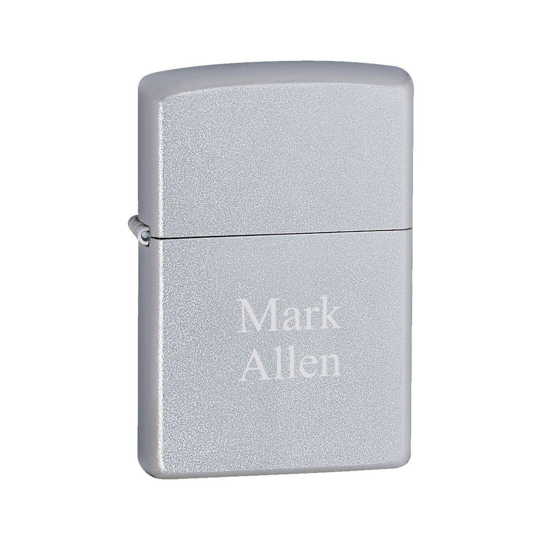 Personalized Lighters - Zippo - Satin Chrome