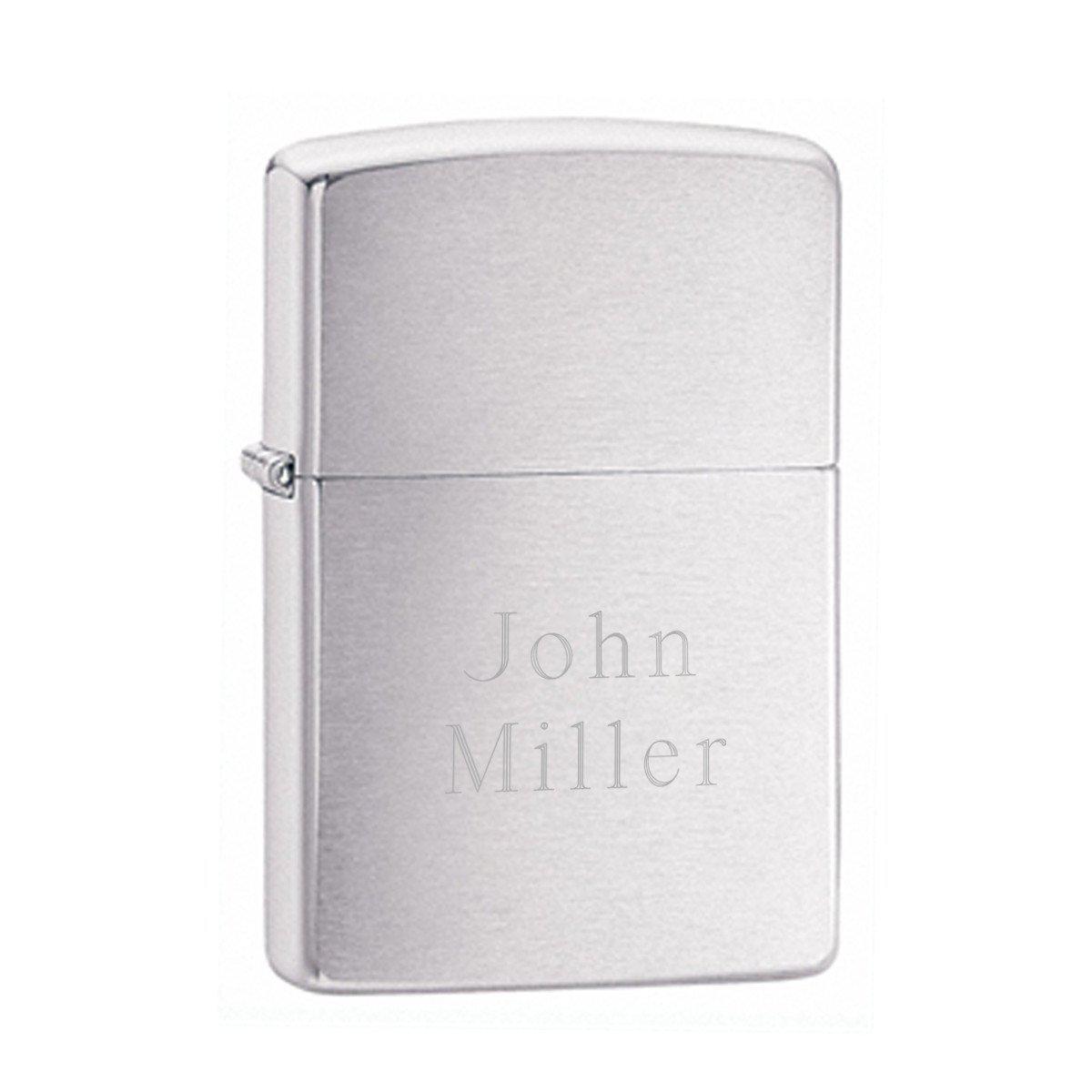 Rede Cater maler Personalized Lighters - Zippo - Brushed Chrome – MyGroomsmen