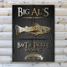 Load image into Gallery viewer, Personalized Midnight Wood Gain Welcome to the Lake Canvas Sign
