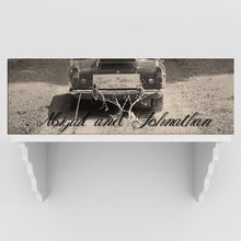 Load image into Gallery viewer, Personalized Just Married Canvas Sign - Black/White or Color
