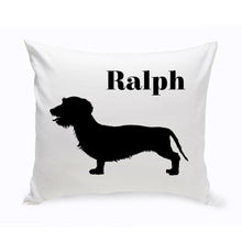 Load image into Gallery viewer, Personalized Throw Pillow - Dog Silhouette - Personalized Dog Gifts
