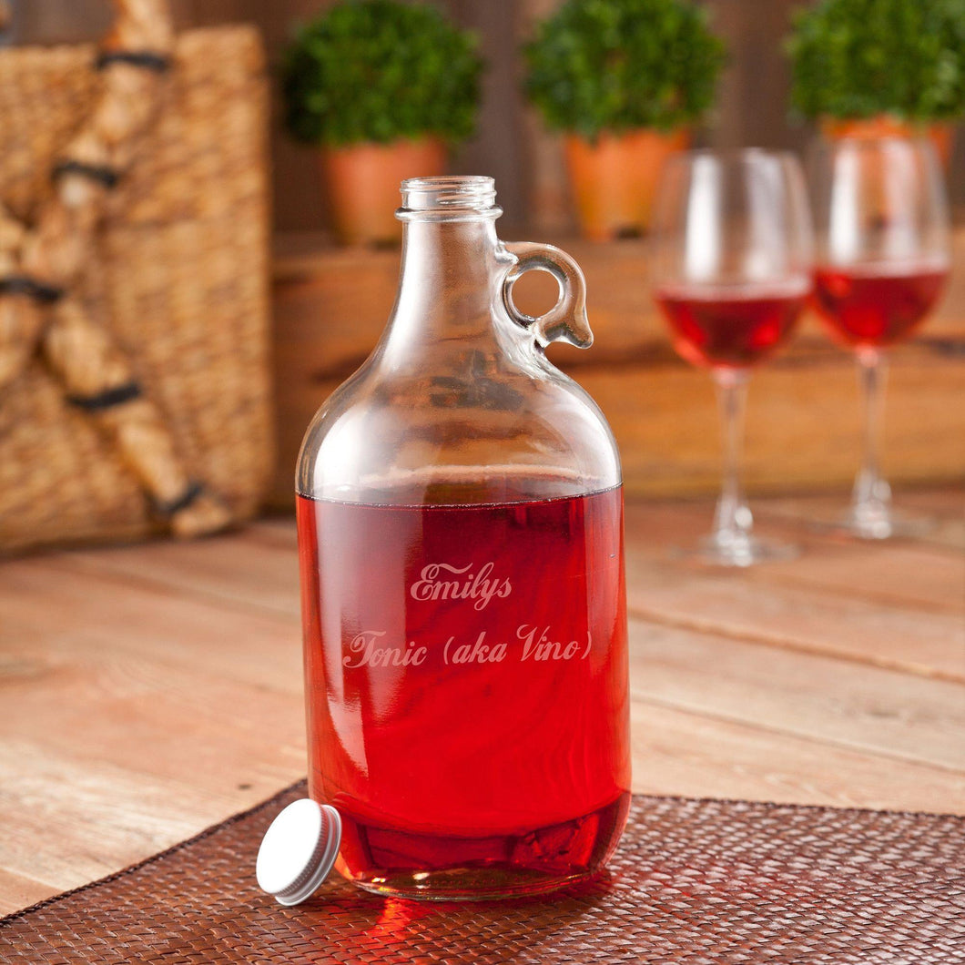 Personalized Wine Jug w/2 Wine Glasses