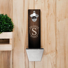 Load image into Gallery viewer, Personalized Monogrammed Wall Mounted Bottle Opener
