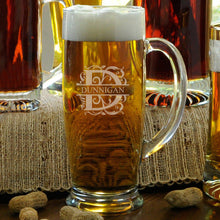 Load image into Gallery viewer, Personalized Beer Mugs - Glass - Slim - Monogrammed - 18 oz.

