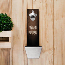 Load image into Gallery viewer, Personalized Monogrammed Wall Mounted Bottle Opener
