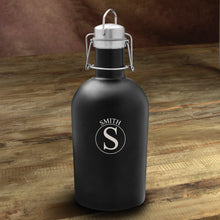Load image into Gallery viewer, Personalized Growler - Beer - Stainless Steel - Black - 64 oz.
