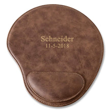 Load image into Gallery viewer, Rustic Faux Leather Personalized Mouse Pad
