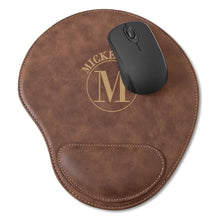 Load image into Gallery viewer, Rustic Faux Leather Personalized Mouse Pad
