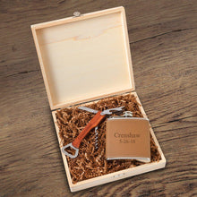 Load image into Gallery viewer, Personalized Kelso Groomsmen Flask Gift Box Set
