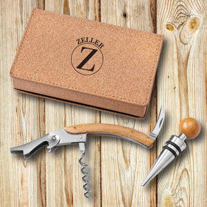 Personalized Wine Opener Set - Cork